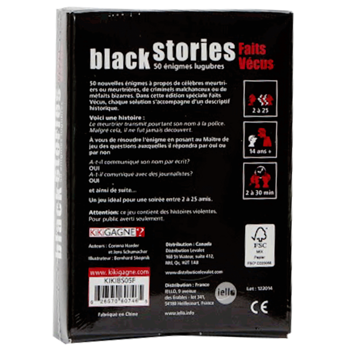 Black stories - faits vécus verso