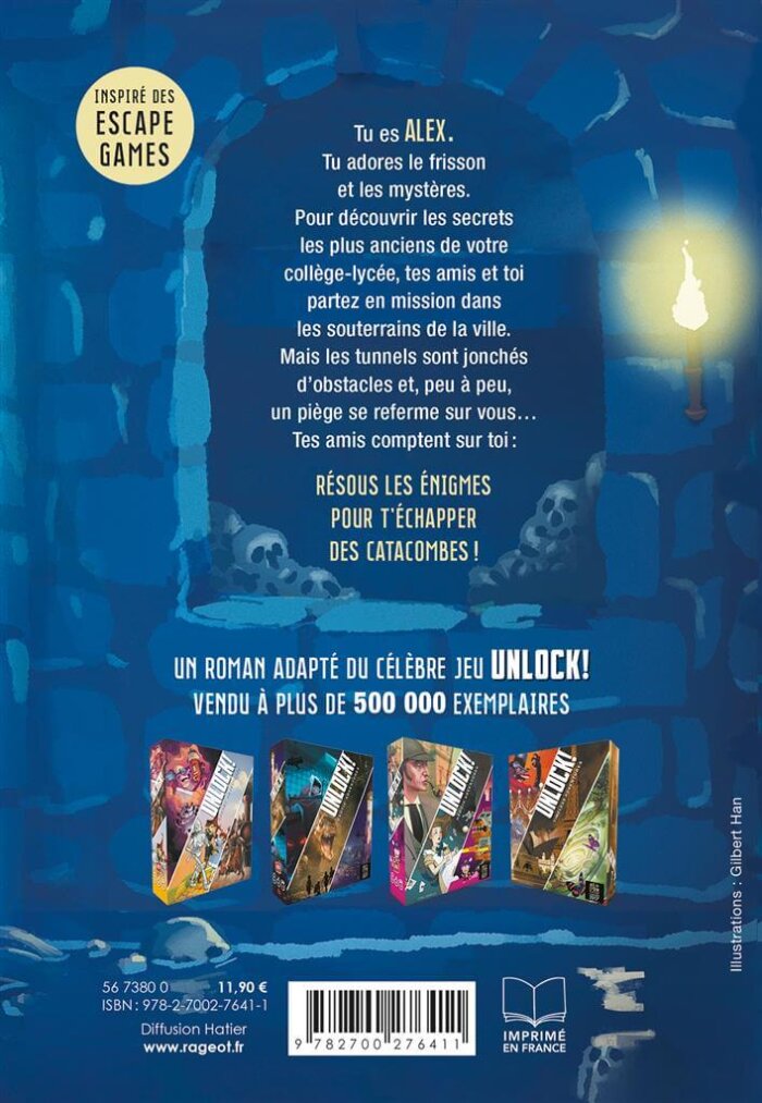 Livre UNLOCK echappe toi des catacombes